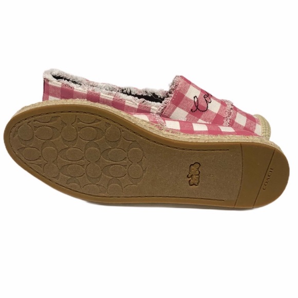 Coach Celina Espadrille With Gingham Print Sandals Size 5 - Picture 4 of 9